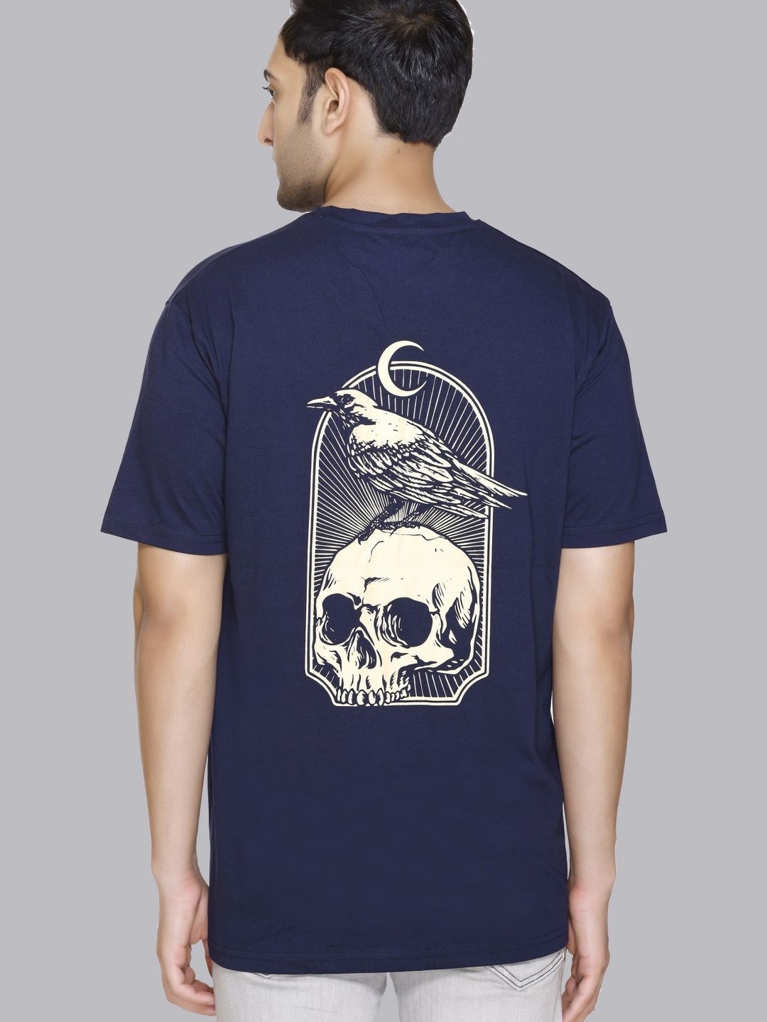 

STELVIN Men Printed Pockets T-shirt, Navy blue
