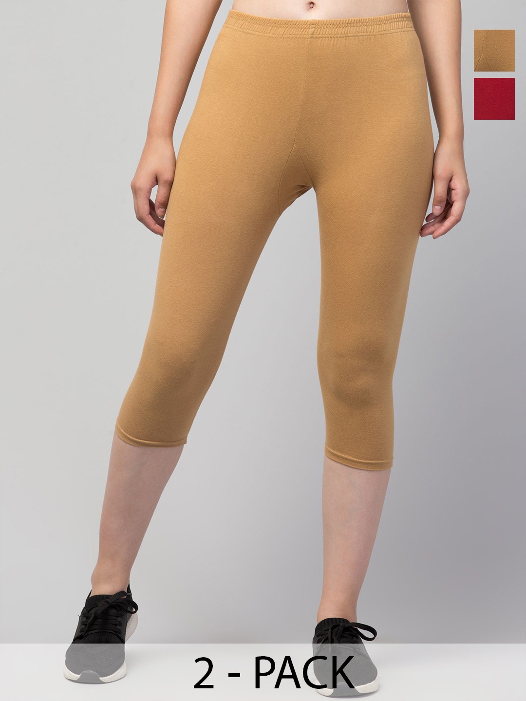 

CKARFE Women Capris, Beige