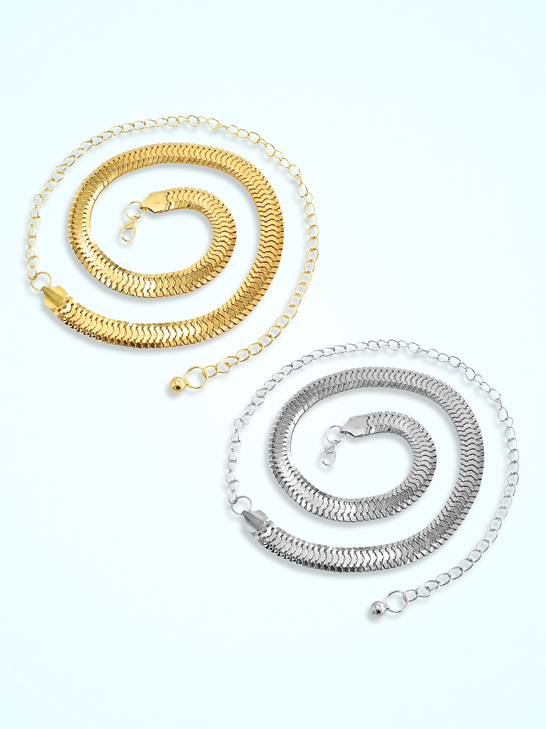 

Peora Studded Waist Chain Saree Accessories, Gold