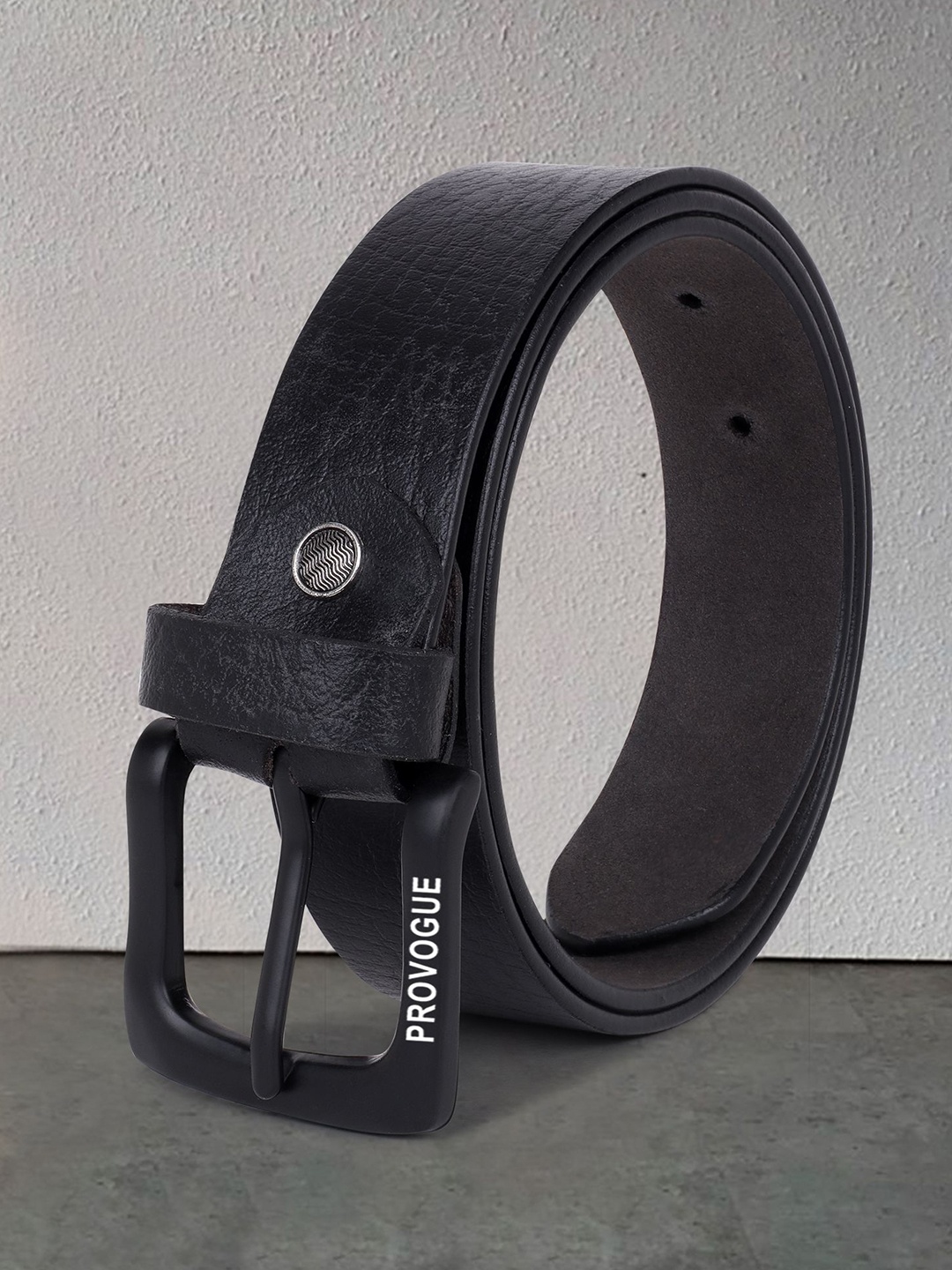 

Provogue Men Textured Leather Formal Belt, Black