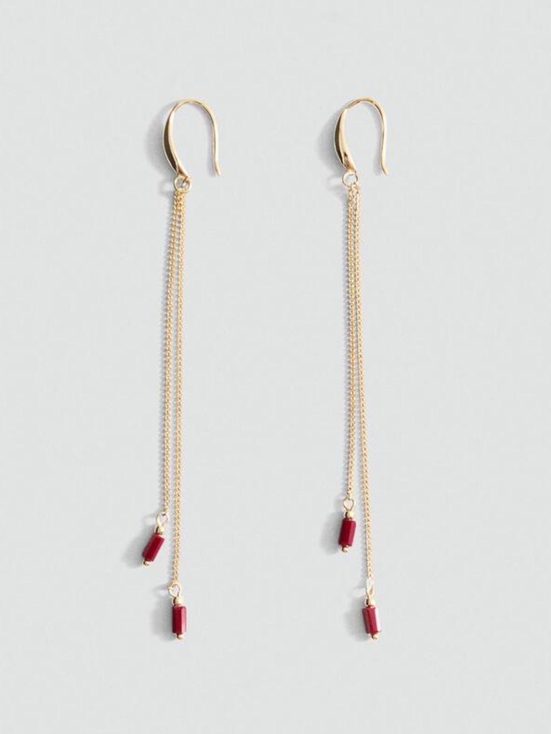 

MANGO Contemporary Drop Earrings, Gold