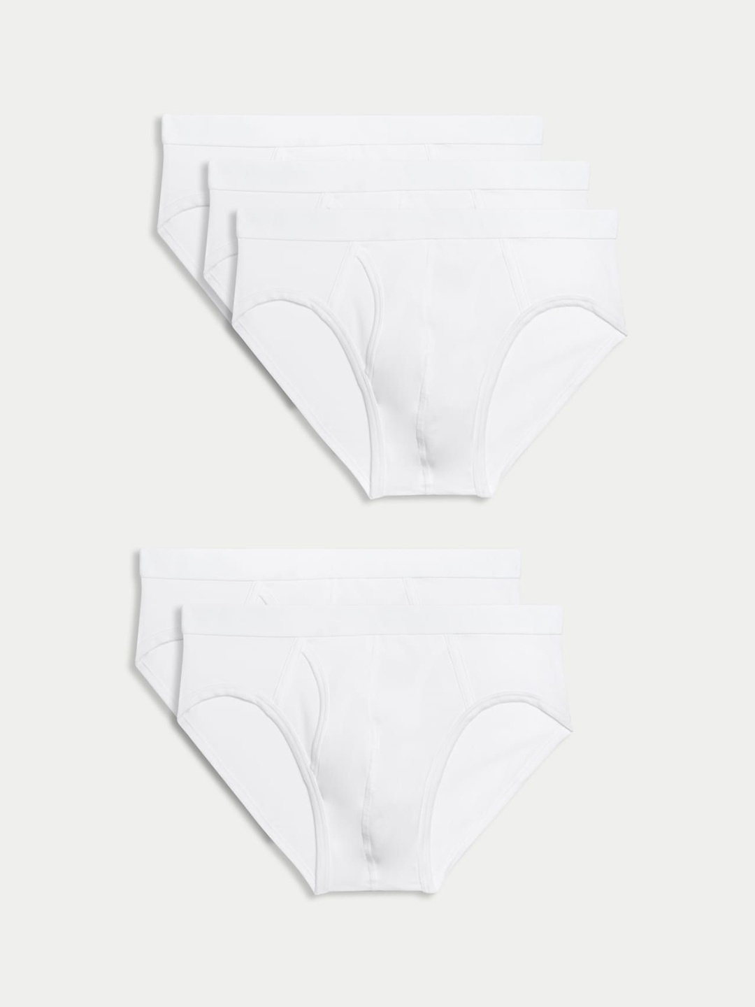 

Marks & Spencer Men Pack Of 5 Briefs - T146766SWHITE, White