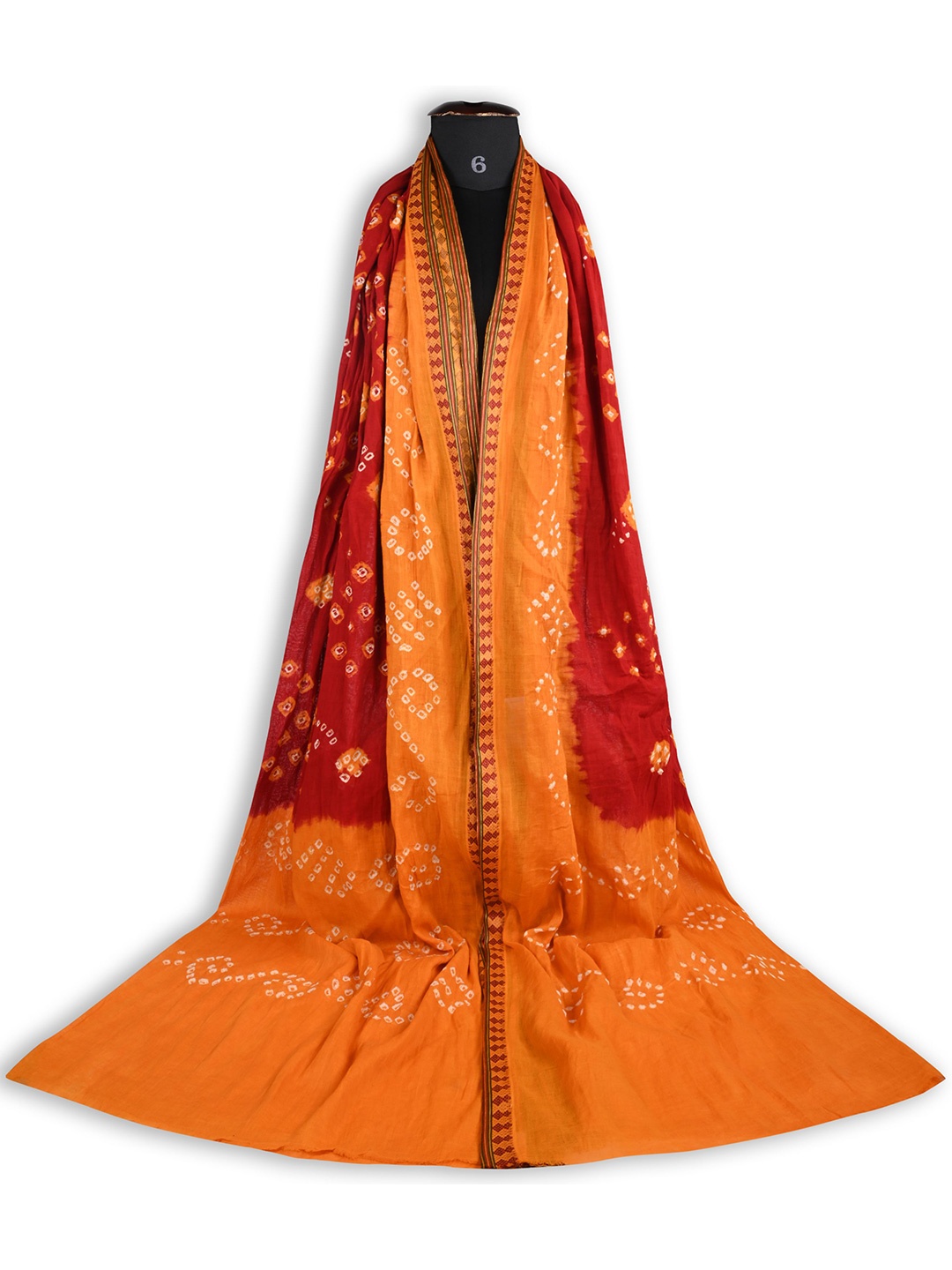 

Wish Karo Colourblocked Tie and Dye Dupatta, Yellow