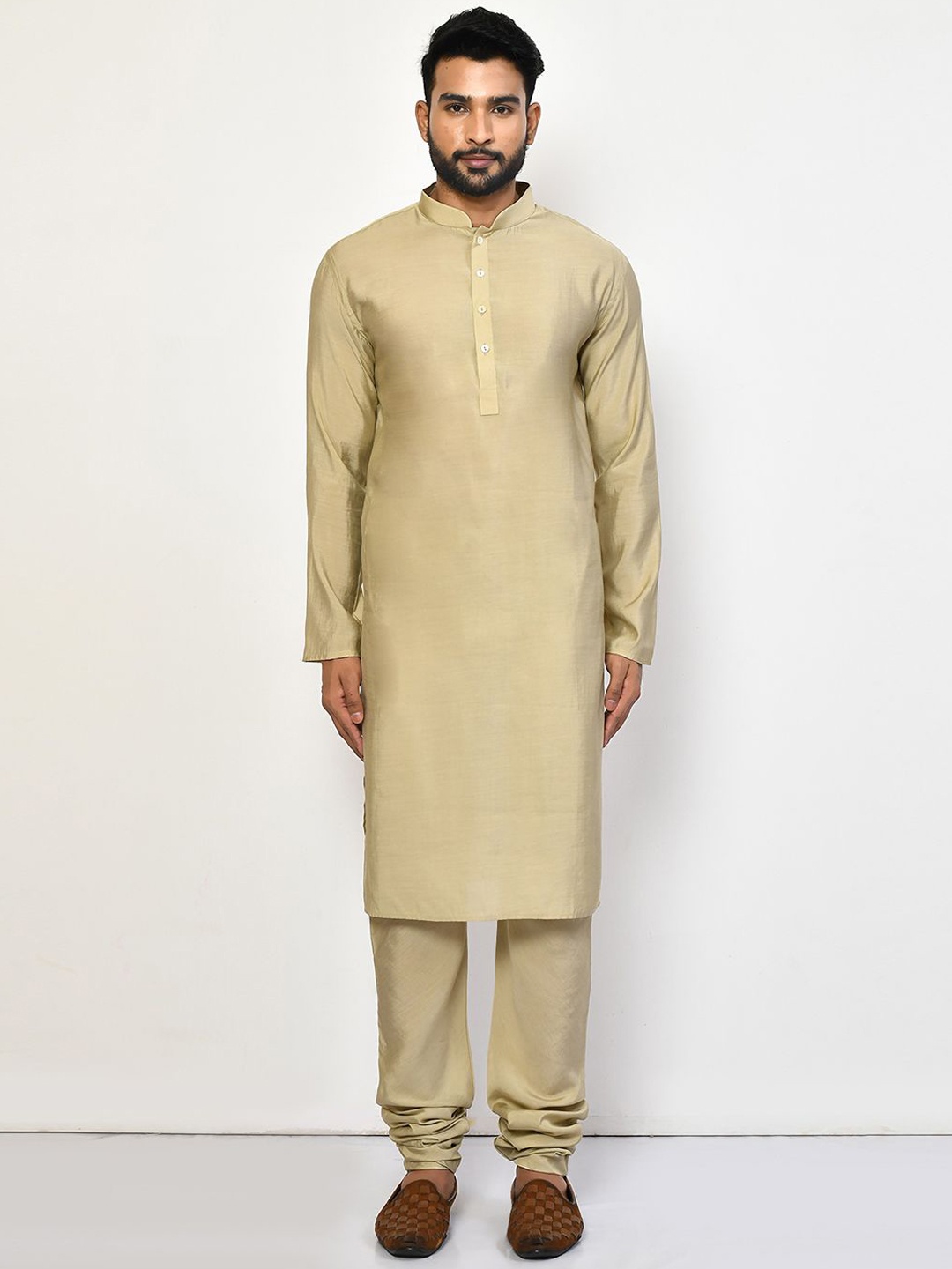 

Arihant Rai Sinha Men Regular Kurta with Churidar, Beige