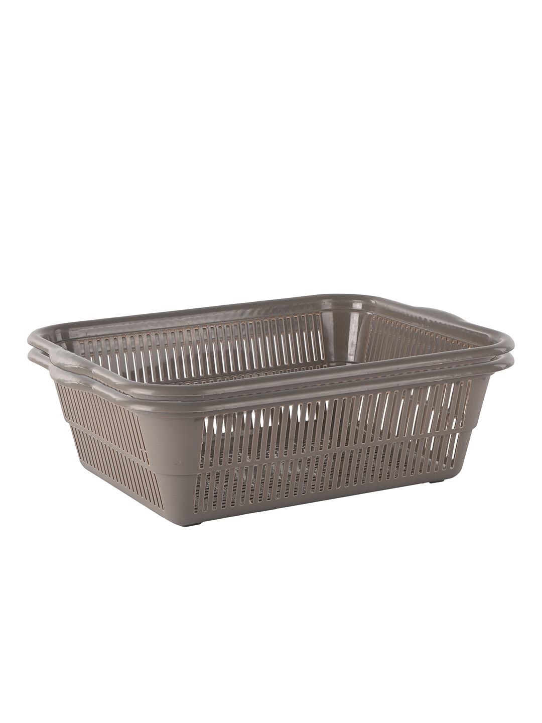 

Kuber Industries Grey 2 Pieces Fruit and Vegetable Basket