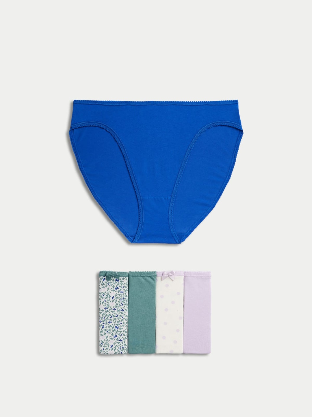 

Marks & Spencer Women Pack Of 5 Hipster Briefs T615103XSOFT LILAC_1, Blue