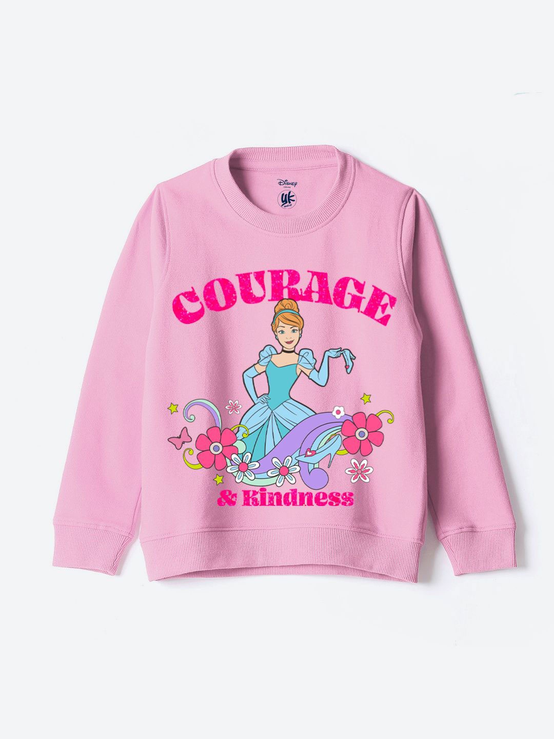 

YK Disney Girls Printed Sweatshirt, Pink