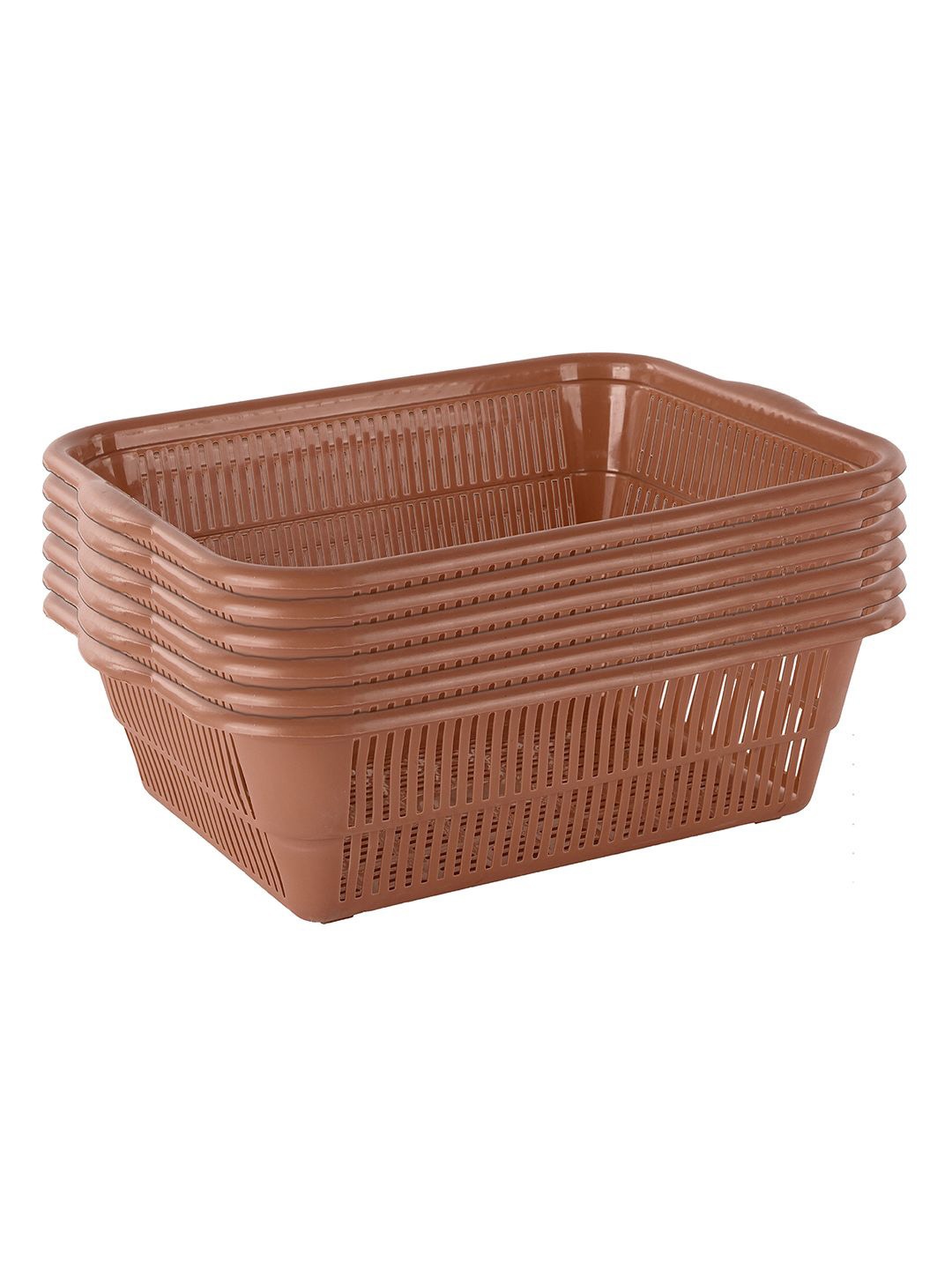 

Kuber Industries Brown 6 Pieces Fruit and Vegetable Basket