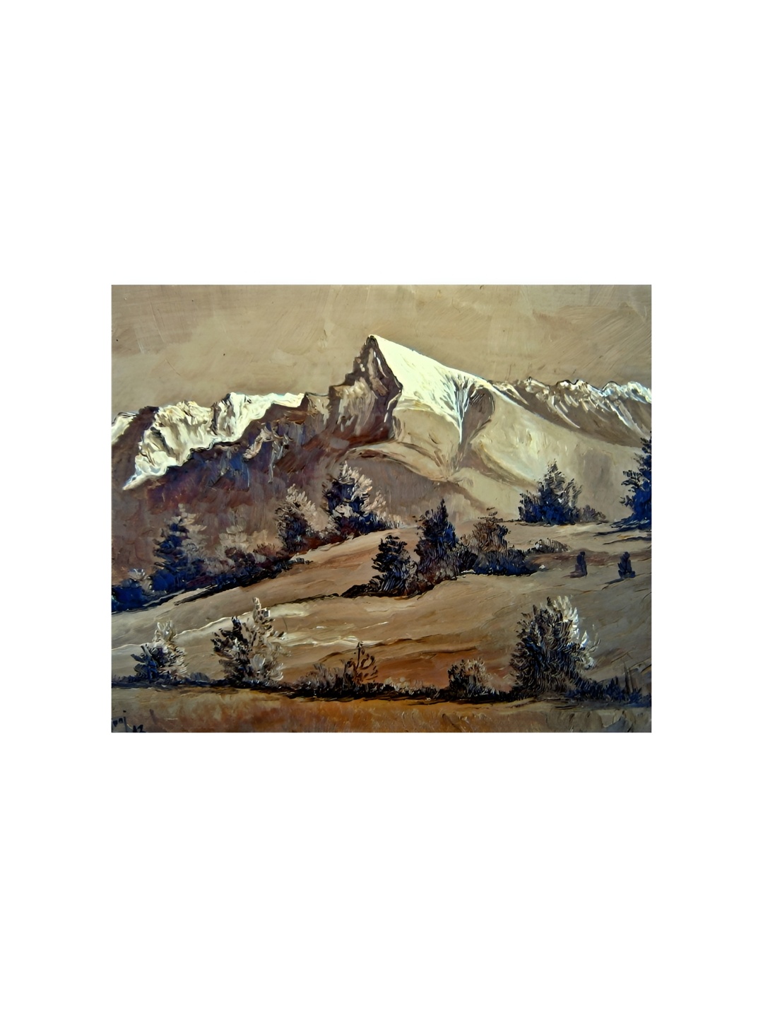

Inephos Brown & Grey Canvas Wall Art