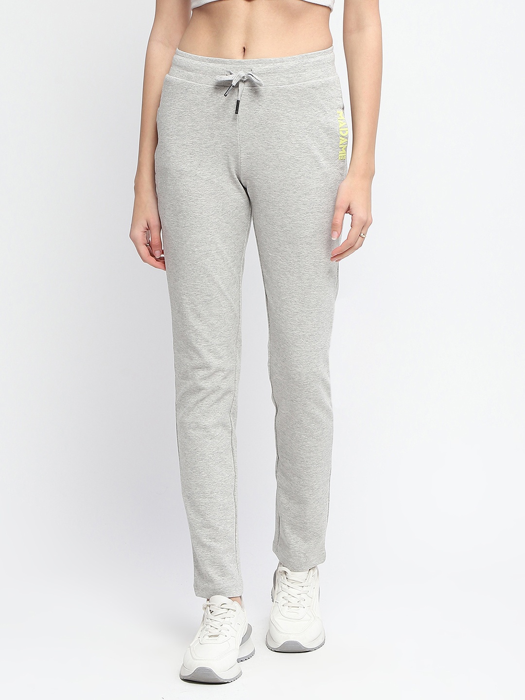 

Madame Women Mid-Rise Regular Fit Track Pants, Grey