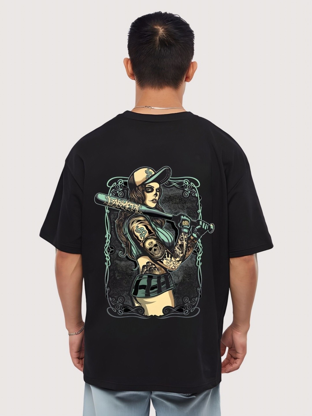 

Moda Rapido Men Drop-Shoulder Sleeves T-shirt, Black