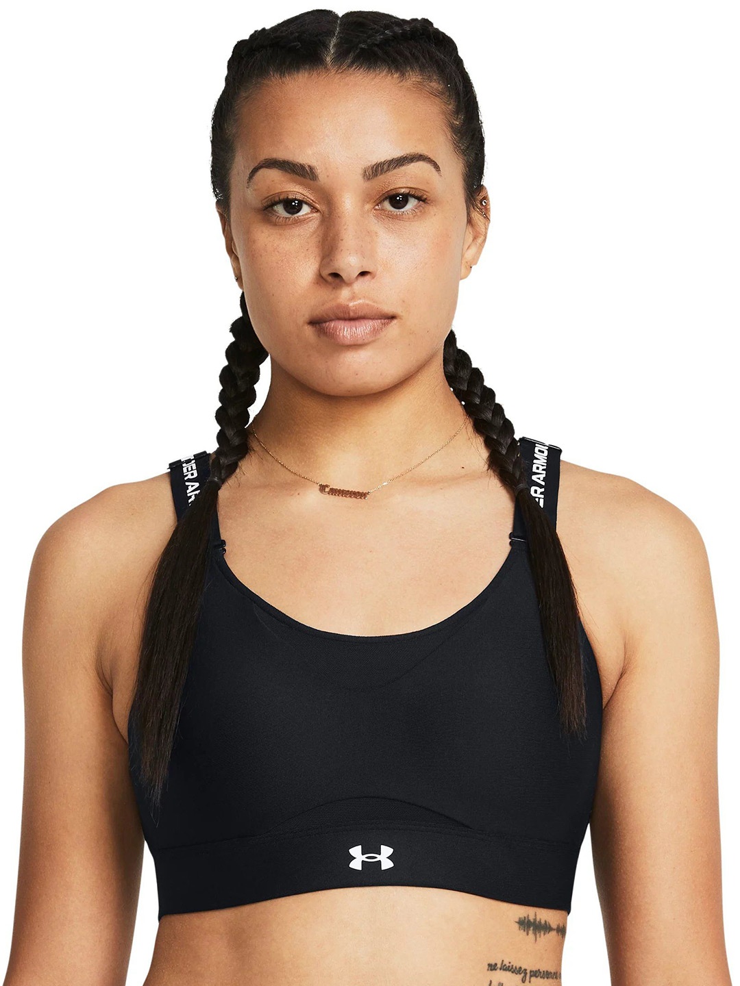 

UNDER ARMOUR Women Infinity 2.0 High Sports Non-Wired and Non Padded Bra, Black