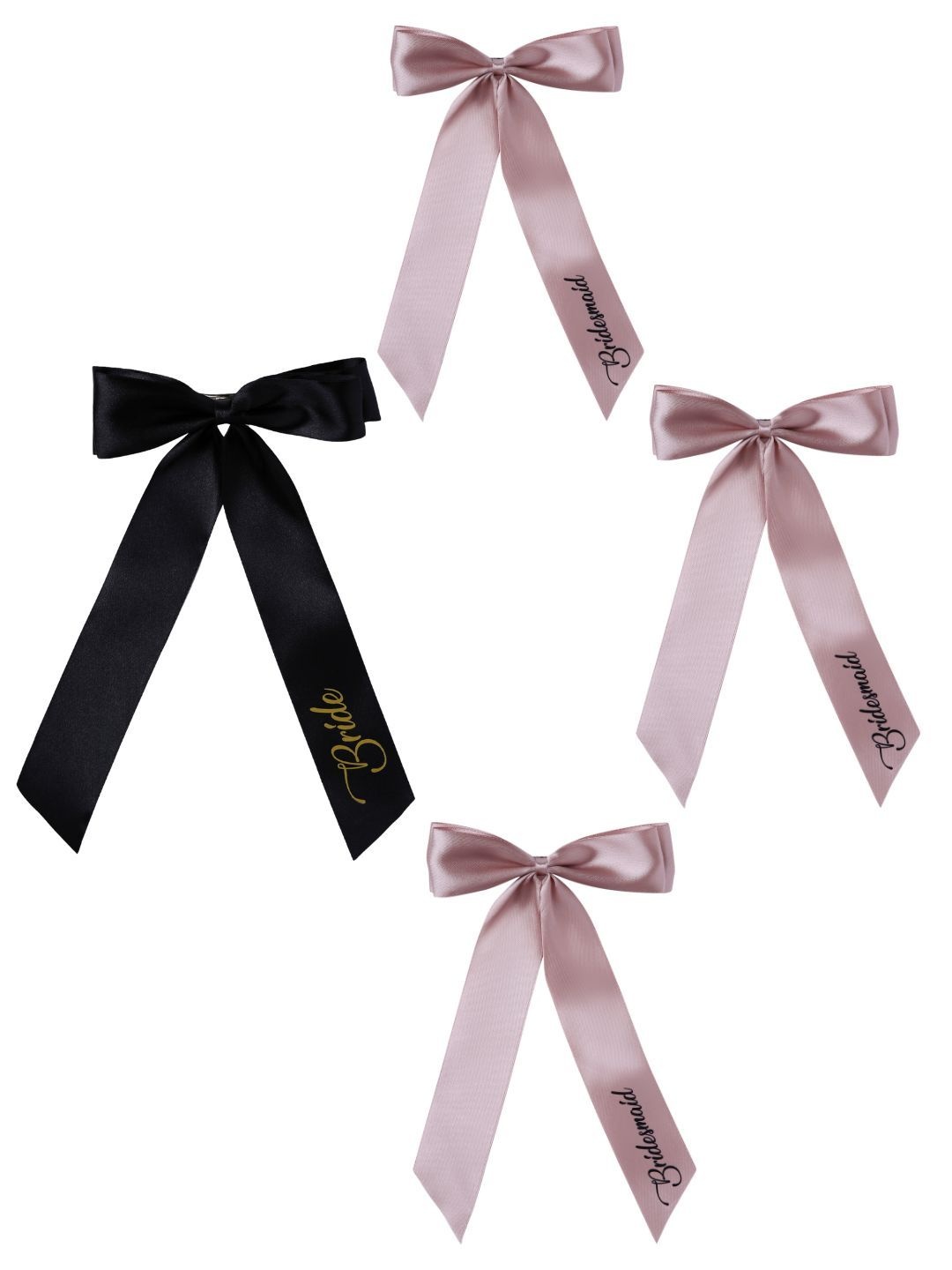 

Arendelle Women Set of 4 French Barrette, Black