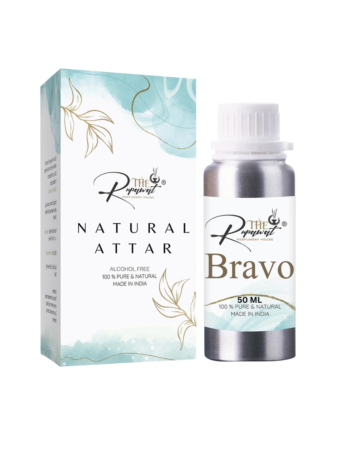 

THE RUPAWAT Perfumery House Bravo Natural & Alcohol Free Attar - 50 ml, Transparent