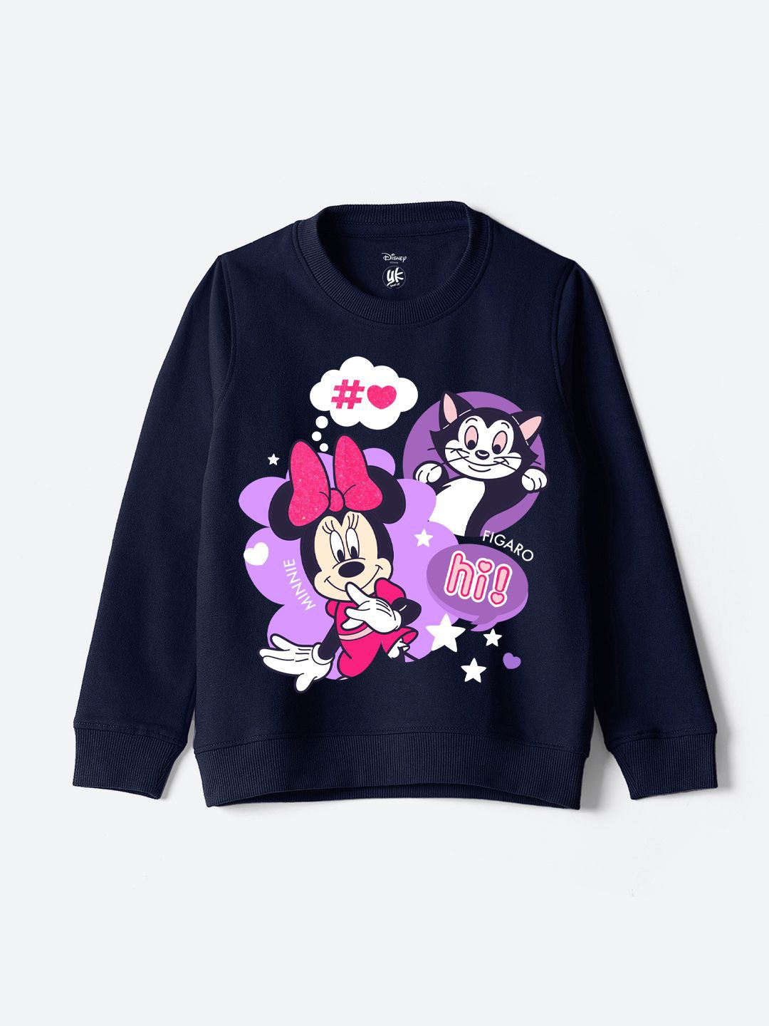 

YK Disney Girls Printed Sweatshirt, Blue