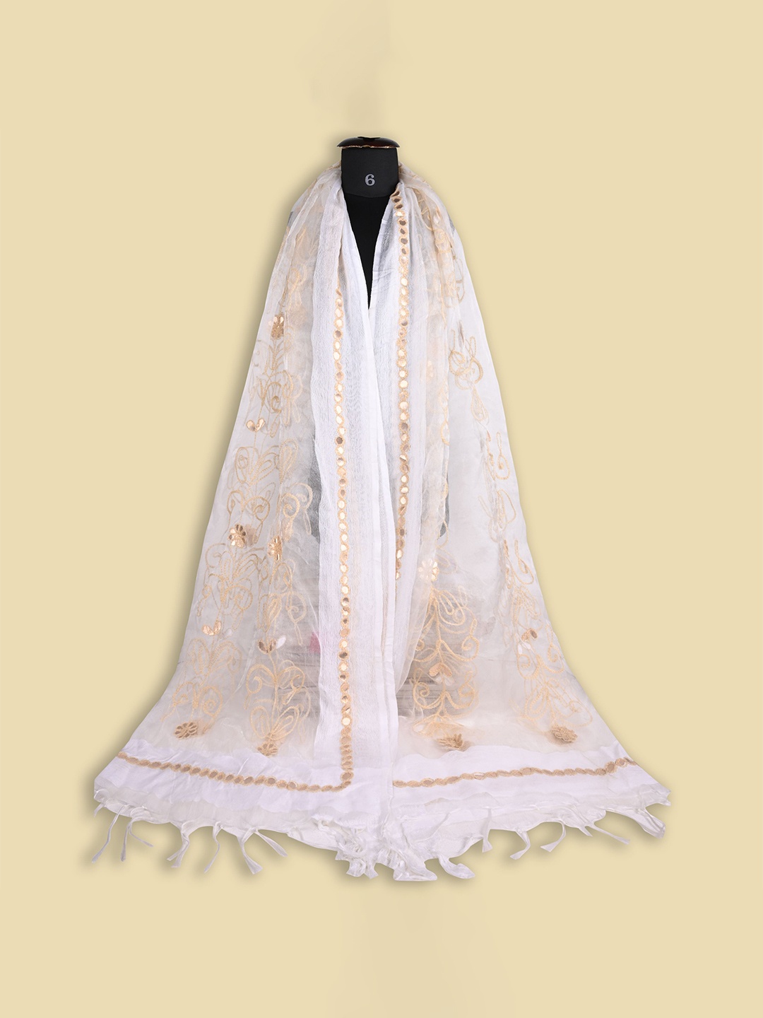 

Wish Karo Embroidered Dupatta, White