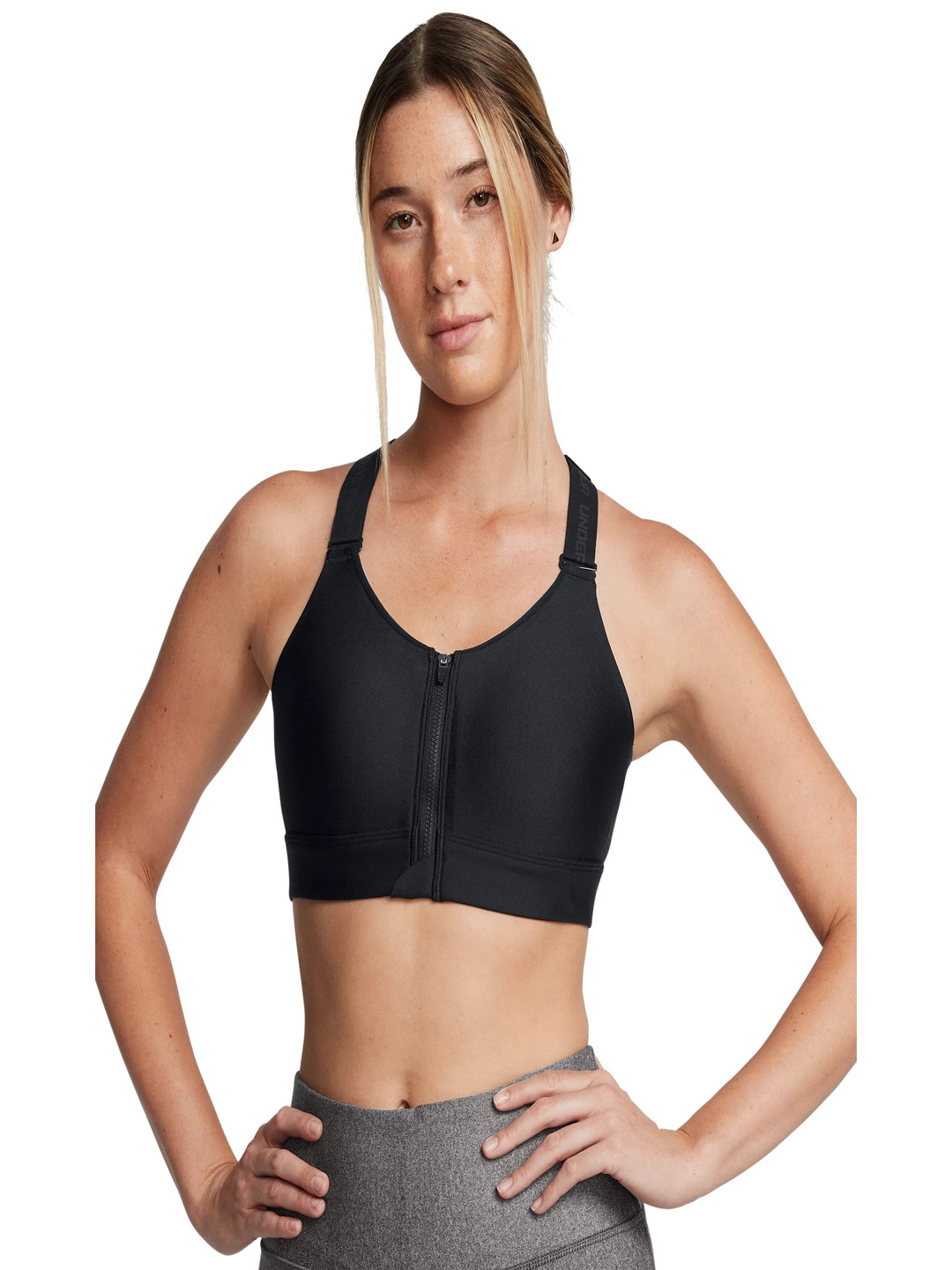 

UNDER ARMOUR Women UA Infinity 2.0 High Zip Sports Bra, Black