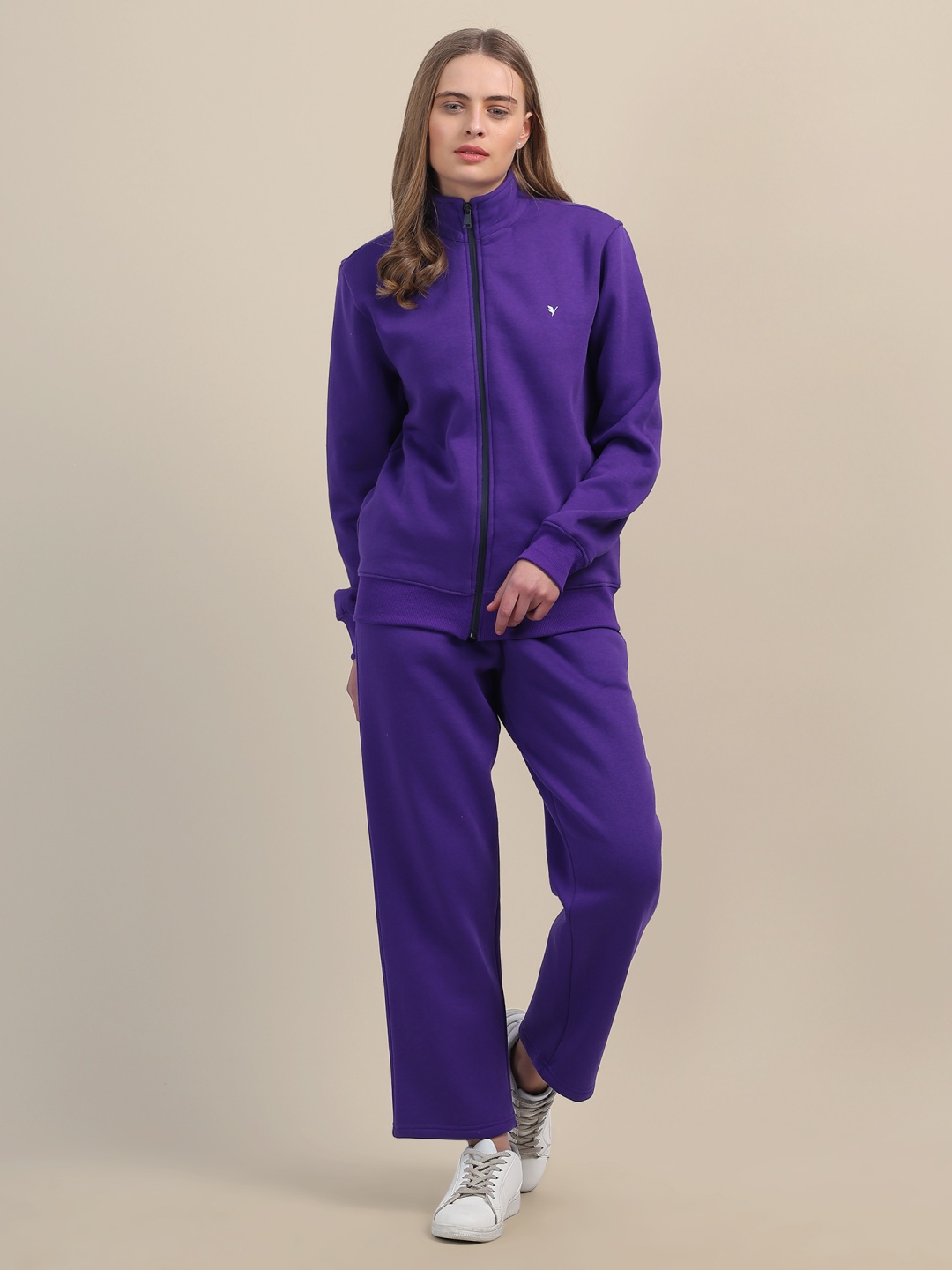 

AMSWAN Women Front-Open Sweatshirt, Blue