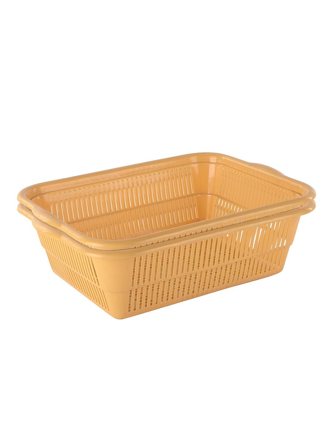 

Kuber Industries Yellow 2 Pieces Fruit and Vegetable Basket
