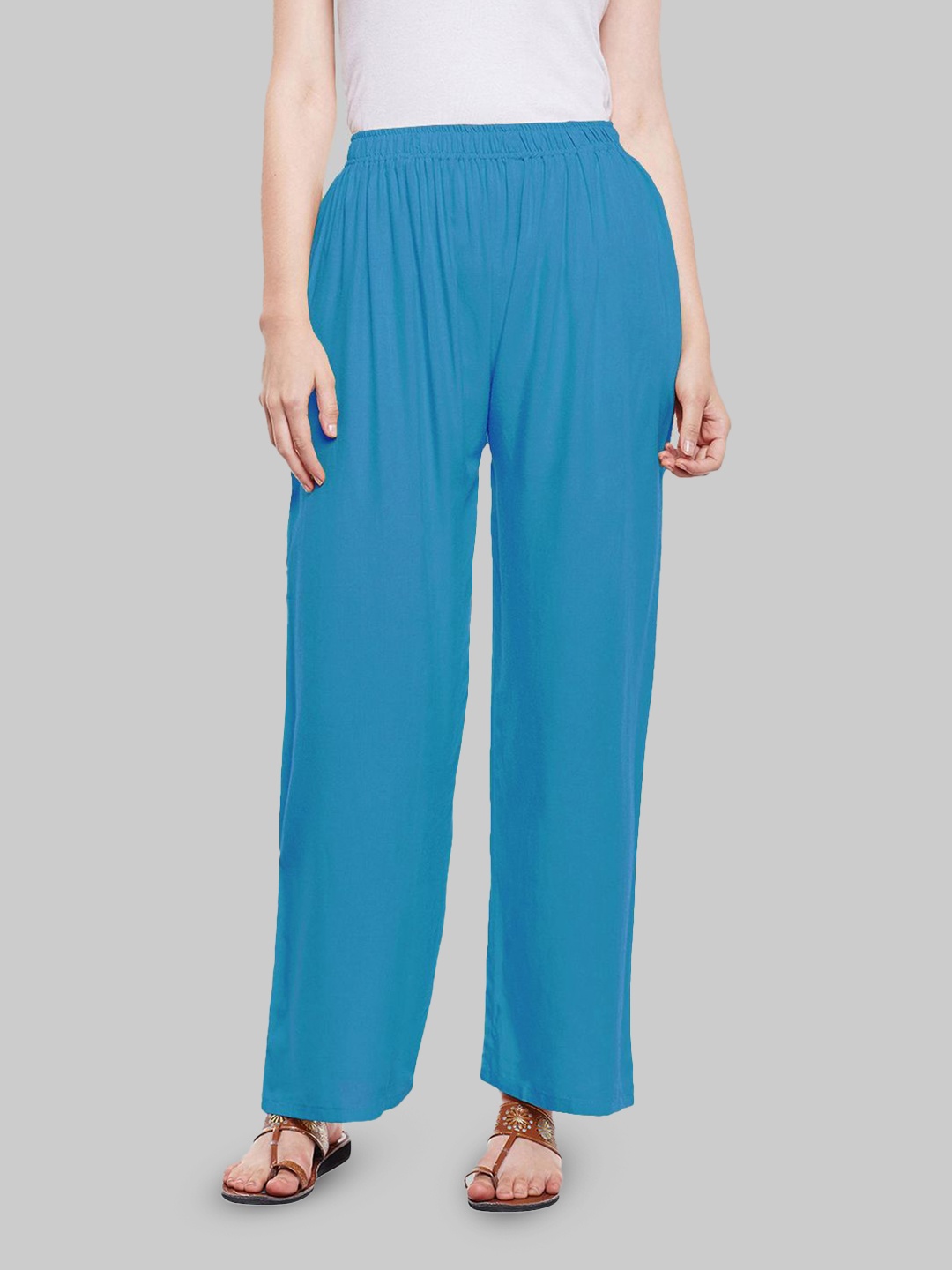 

Castle Lifestyle Women Ethnic Straight Palazzos, Blue