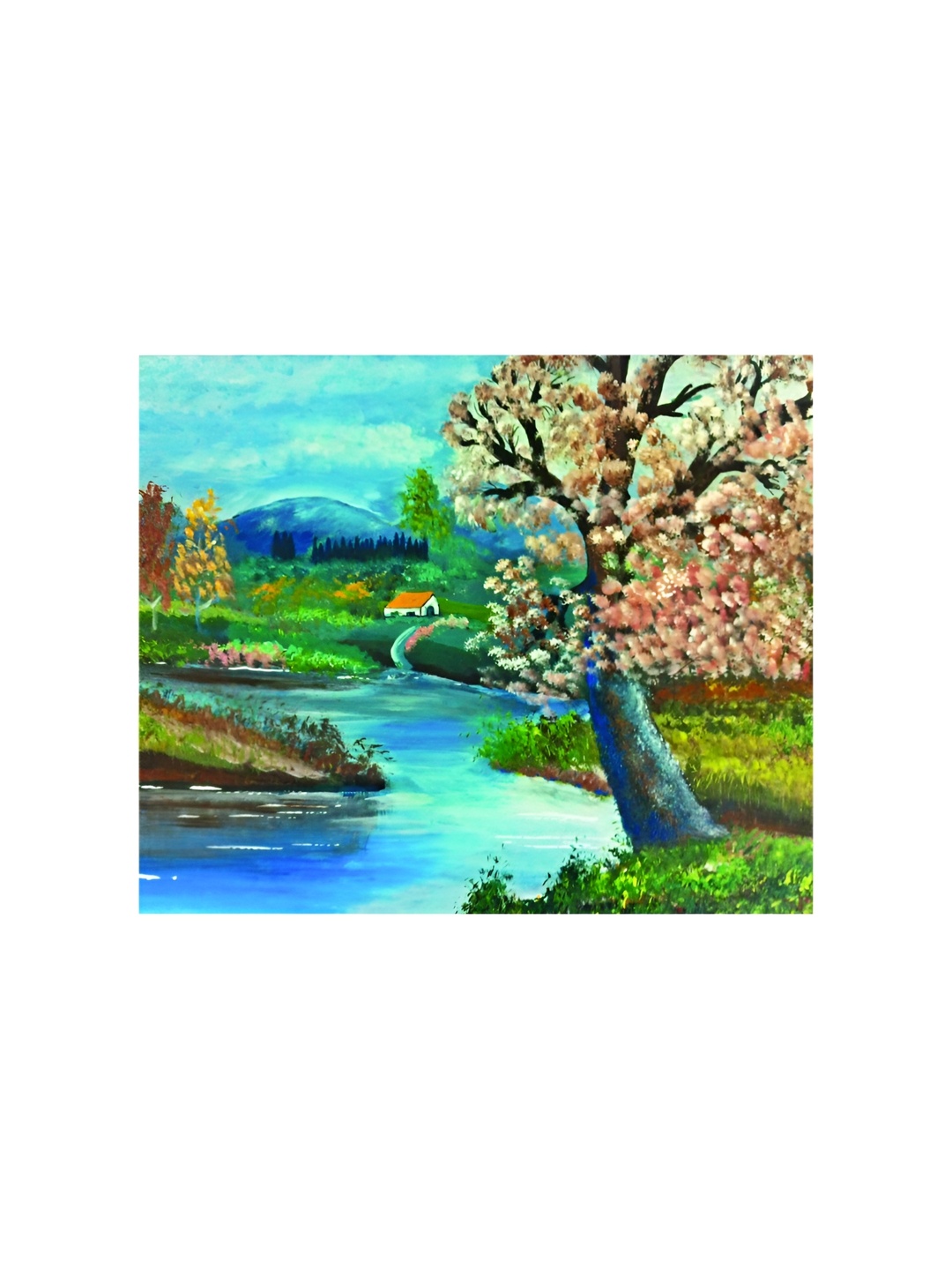 

Inephos Blue & Green Floral And Botanical Printed Canvas Wall Art