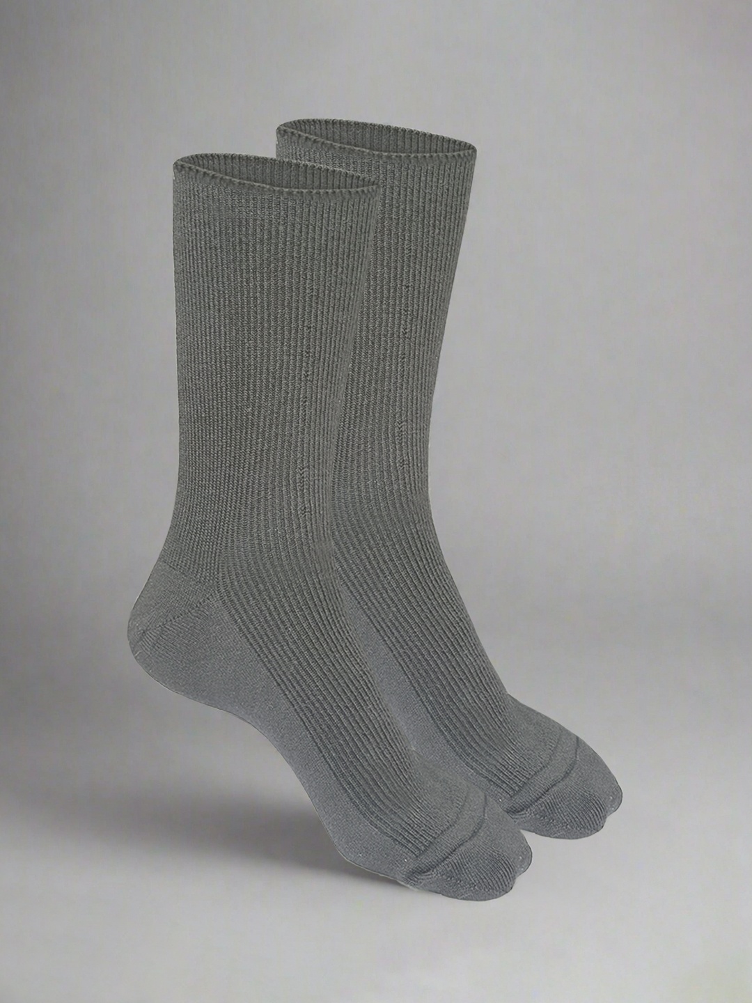 

HEELIUM Pack Of 2 Crew Length Woolen Socks For Men & Women, Grey