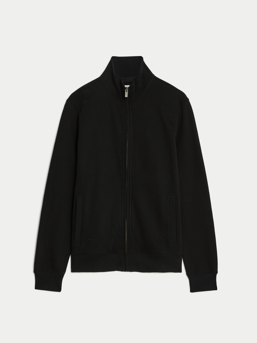 

Marks & Spencer Men Cotton Zip Up Sweatshirt, Black