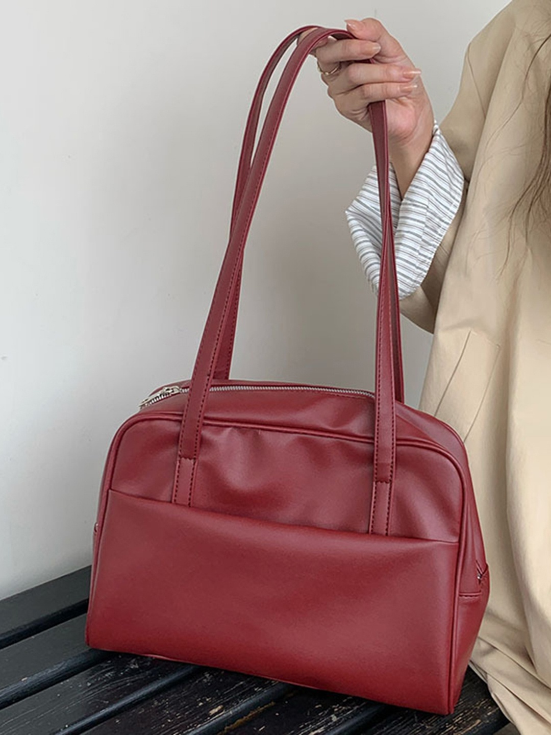 

StyleCast Women Solid Structured Shoulder Bag, Red