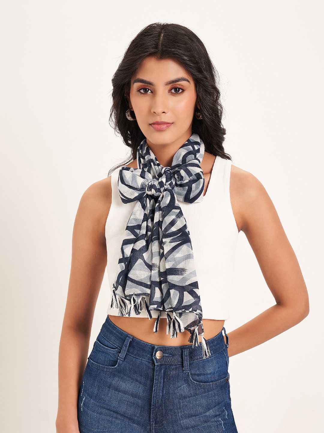 

Honey by Pantaloons Women Printed Scarf, Grey