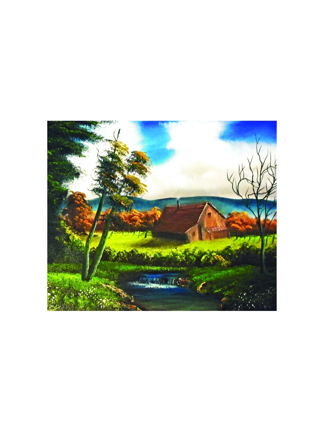 

Inephos Green & Brown Canvas Floral and Botanical Wall Art