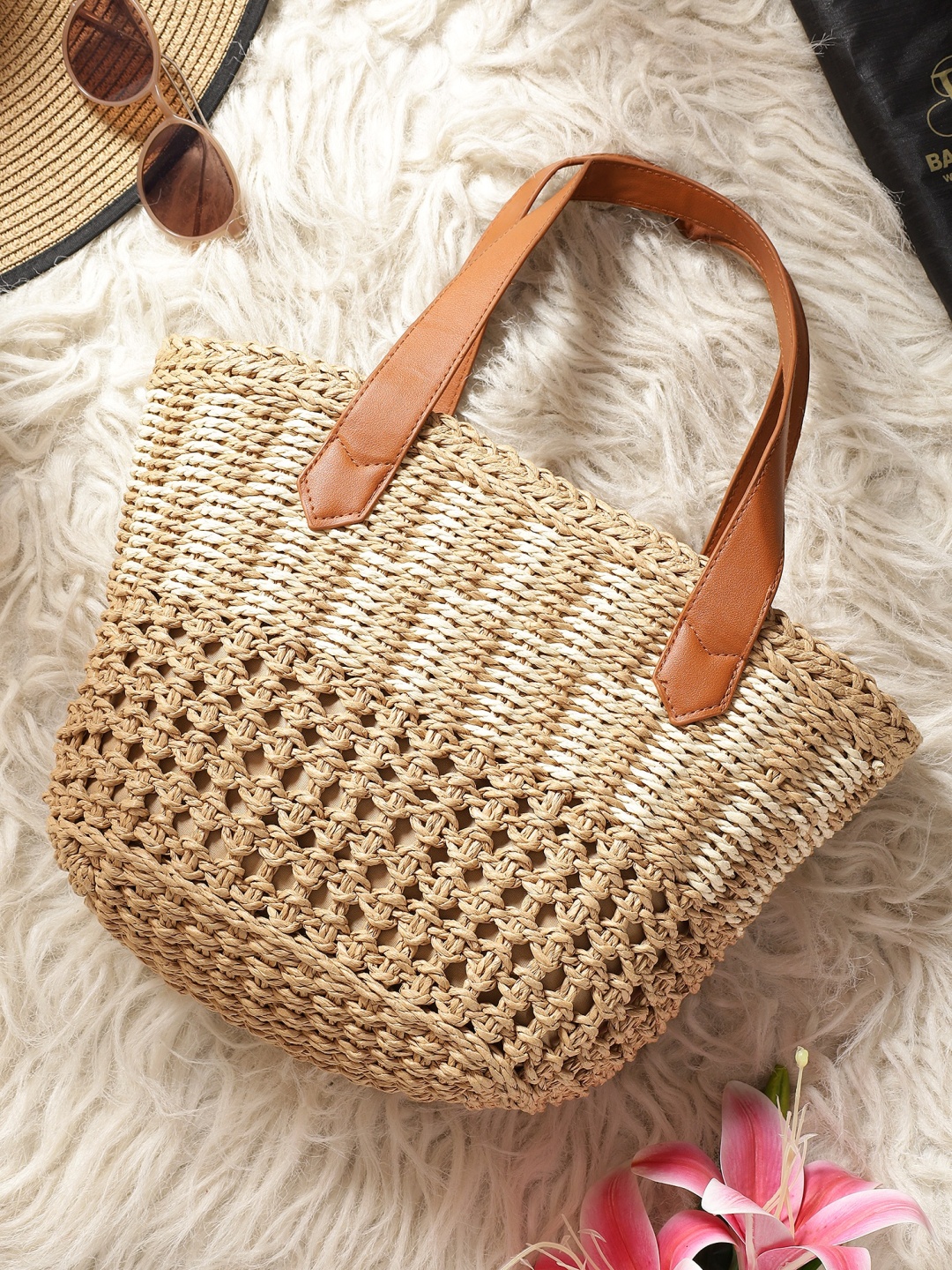 

Bag Pepper Women Textured Shopper Tote Bag, Beige