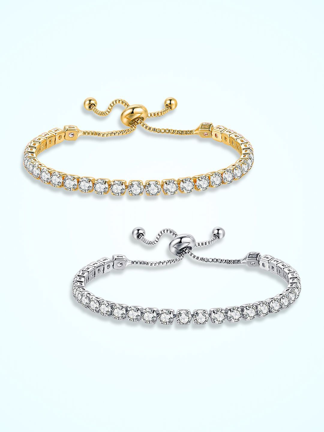 

Peora Women 2 Cubic Zirconia Gold-Plated Wraparound Bracelet