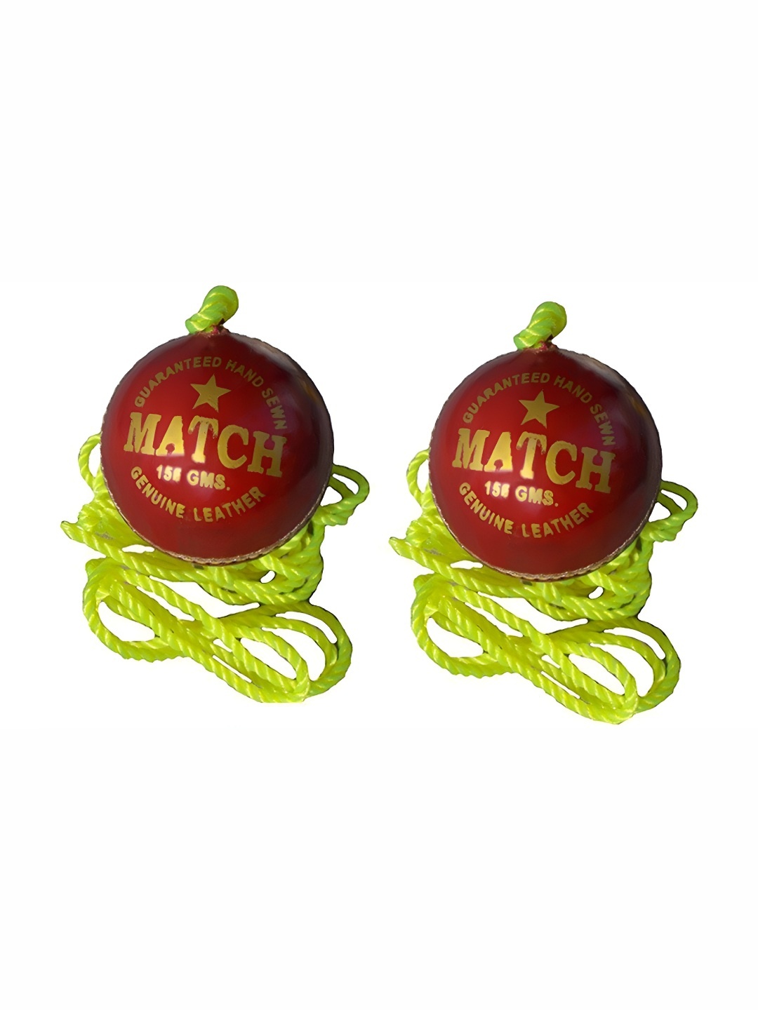 

HackerX 2-Pcs Leather Sports Cricket Balls, Red