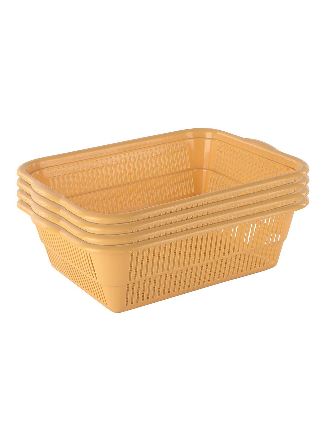 

Kuber Industries Yellow 4 Pieces Fruit and Vegetable Basket