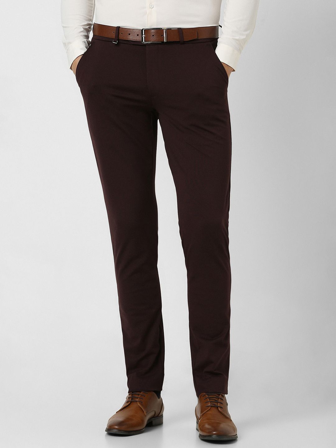 

Van Heusen Men Slim Fit Formal Trousers, Brown