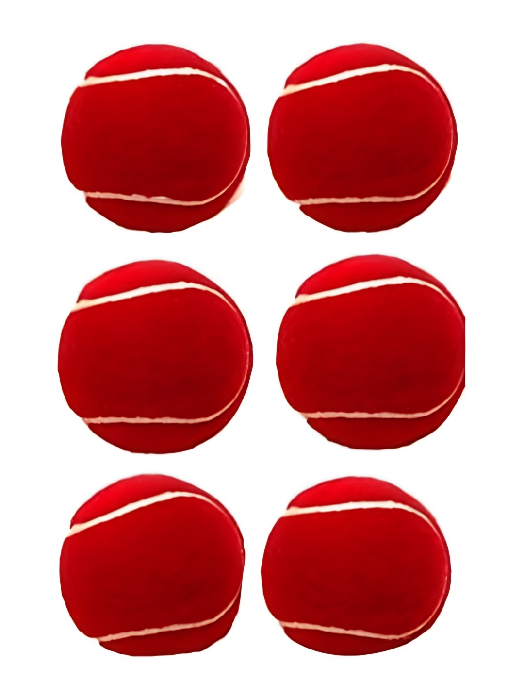 

HackerX Set Of 6 Tennis Cricket Ball, Red