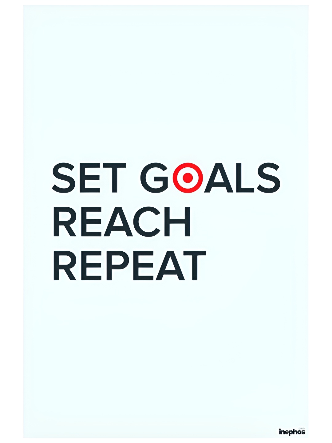 

Inephos Black & Red Set Goals Reach Repeat Vinyl Motivational Photograph Poster