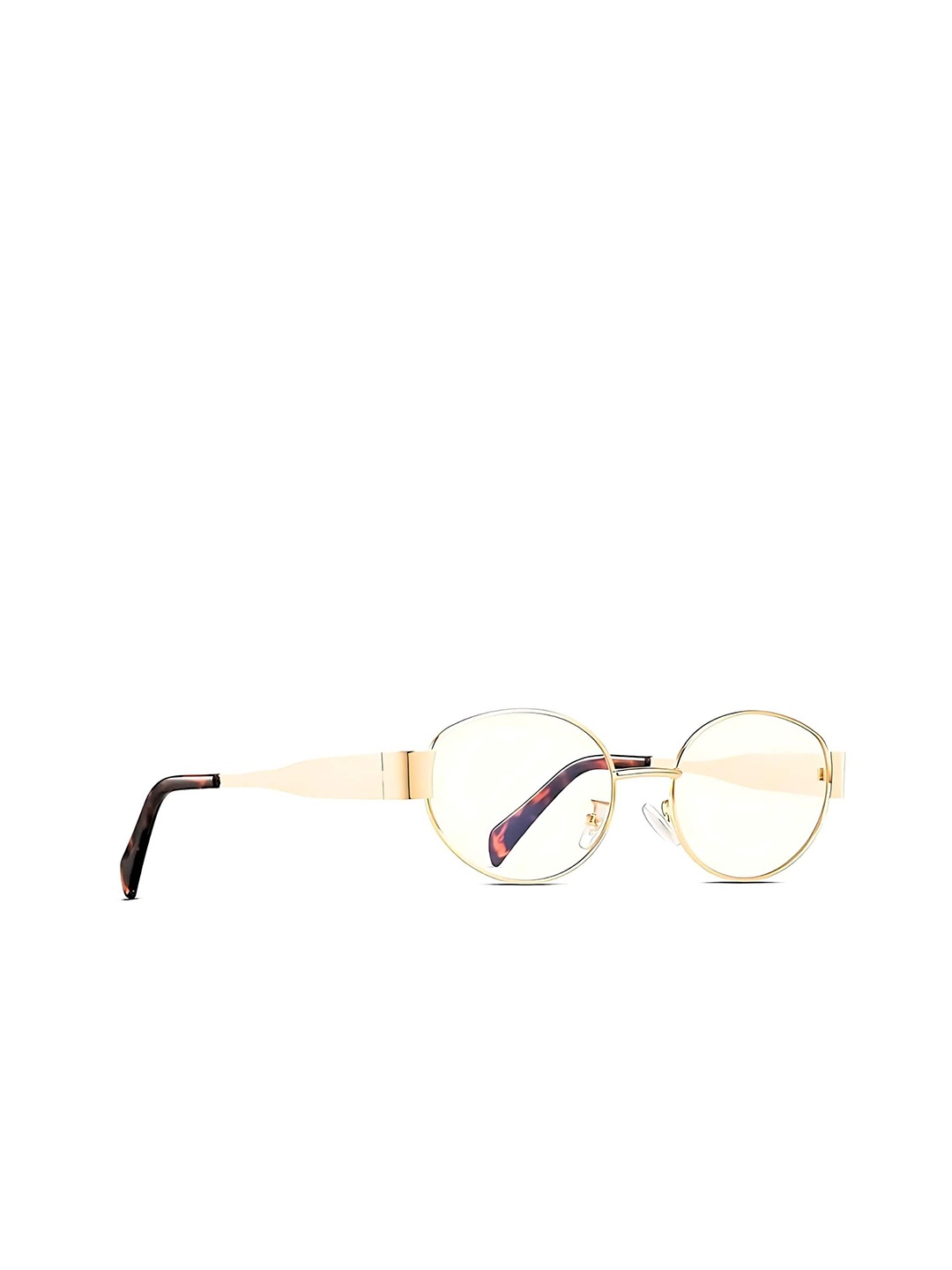 

4Flaunt Unisex Full Rim Oval Frames, Rose gold