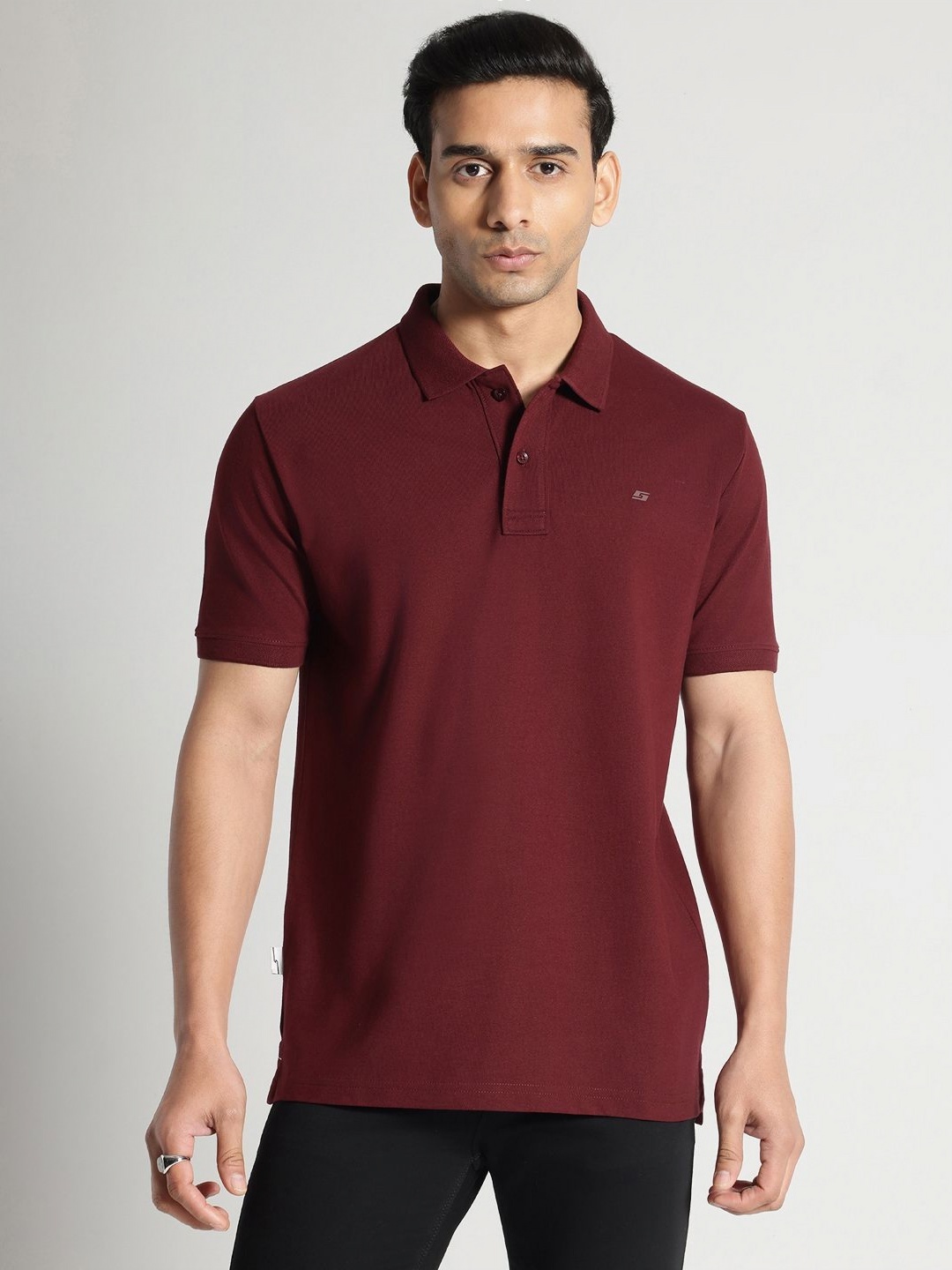 

Code 61 Men Brand Logo Cool Max T-shirt, Maroon