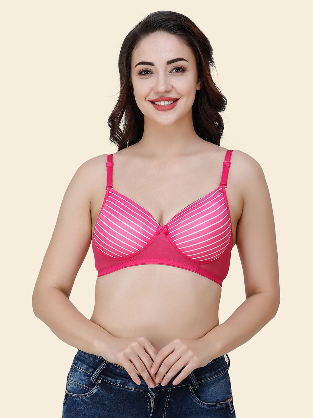 

StyleCast Geometric Bra Full Coverage Heavily Padded, Fuchsia