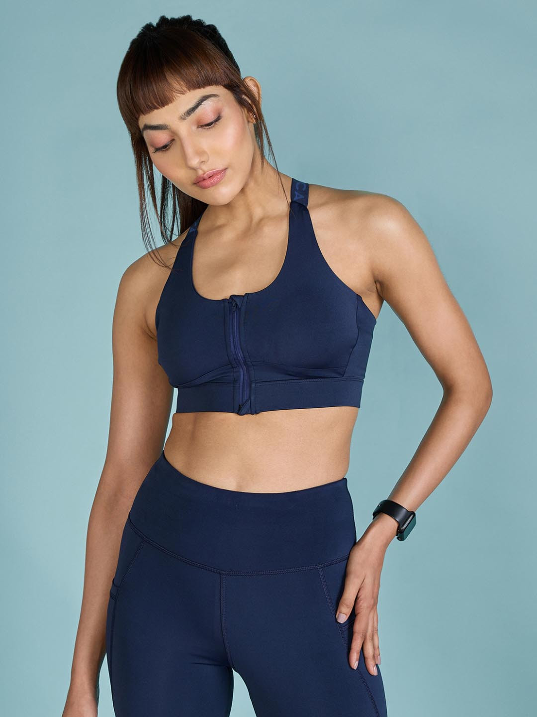 

KICA Women Full Coverage Removable Padding and Non-Wired Bra, Navy blue