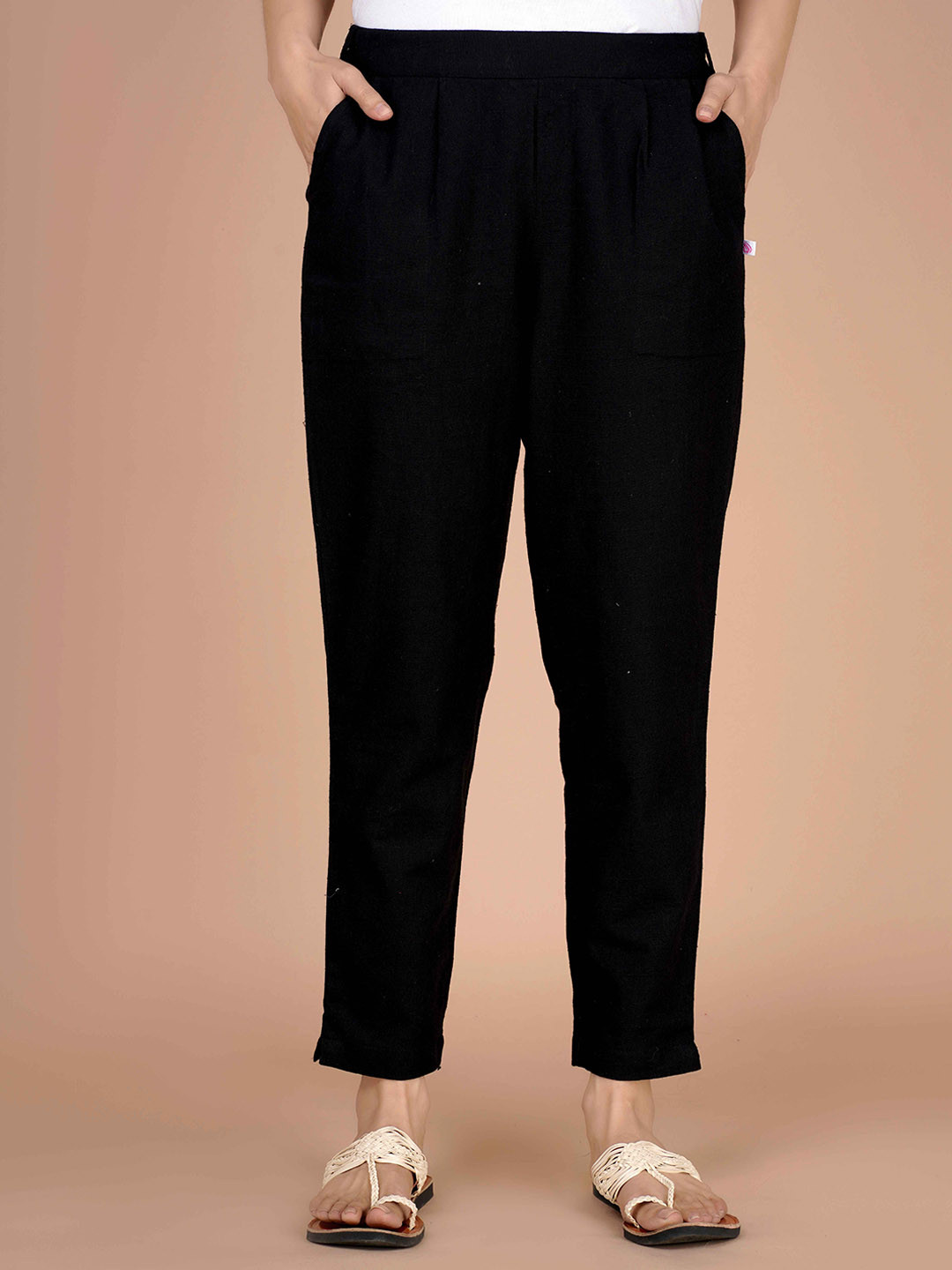 

JONAYA Ankle Length Leggings, Black