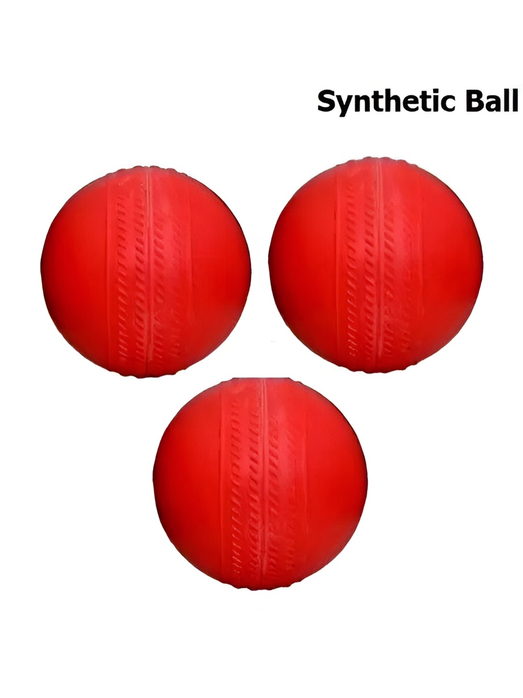 

HackerX Pack Of 3 Pebble Trainy Sports Cricket Ball, Red
