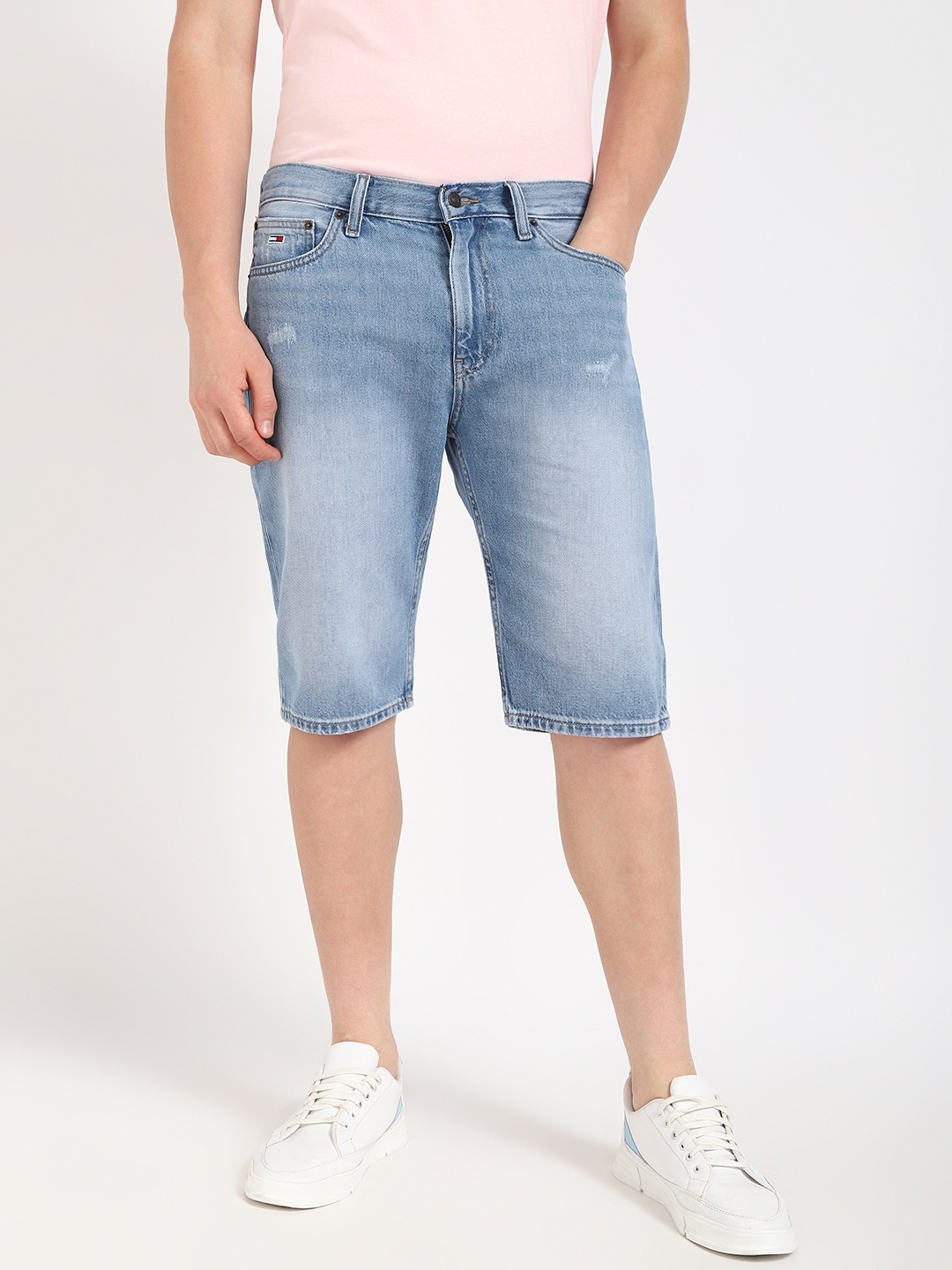 

Tommy Hilfiger Men Washed Denim Shorts, Blue