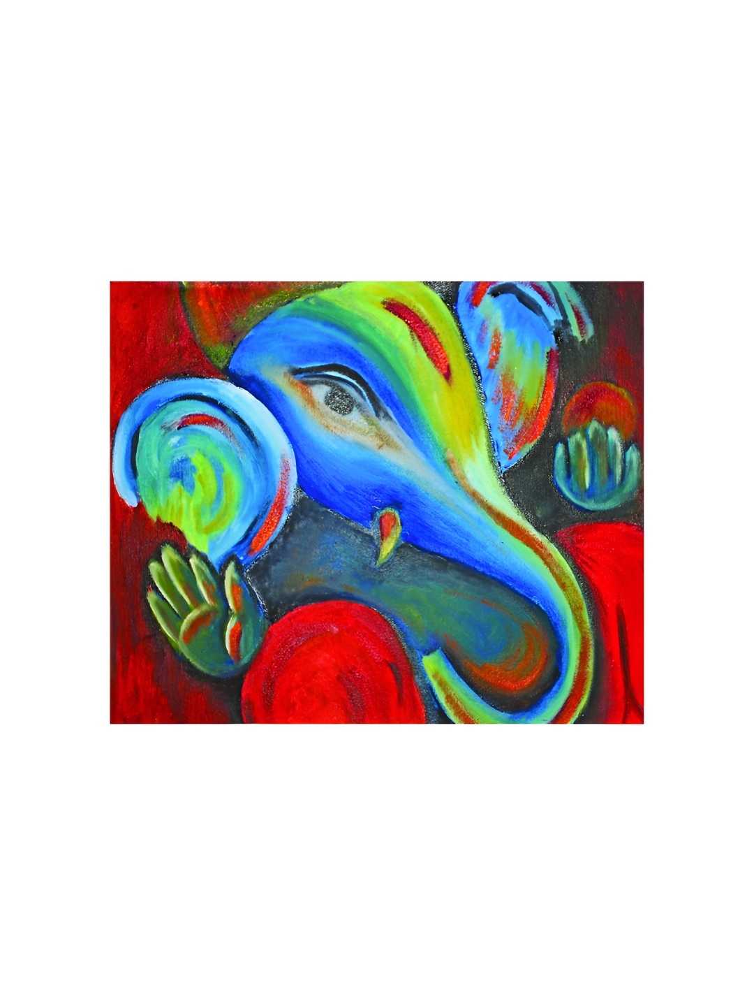 

Inephos Red & Blue Religious Canvas Wall Art