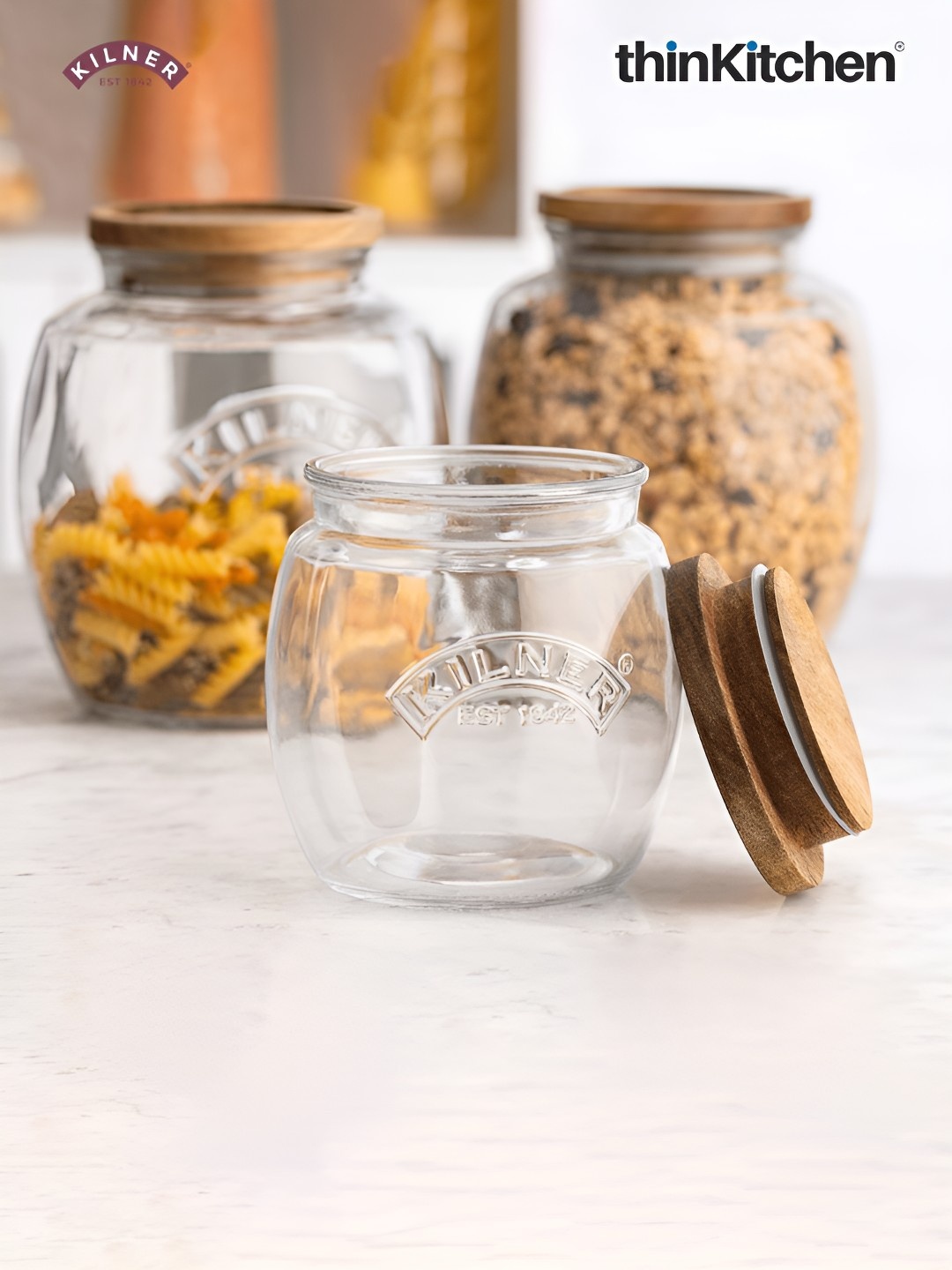 

KILNER Transparent 2025 Glass Dishwasher Safe Container