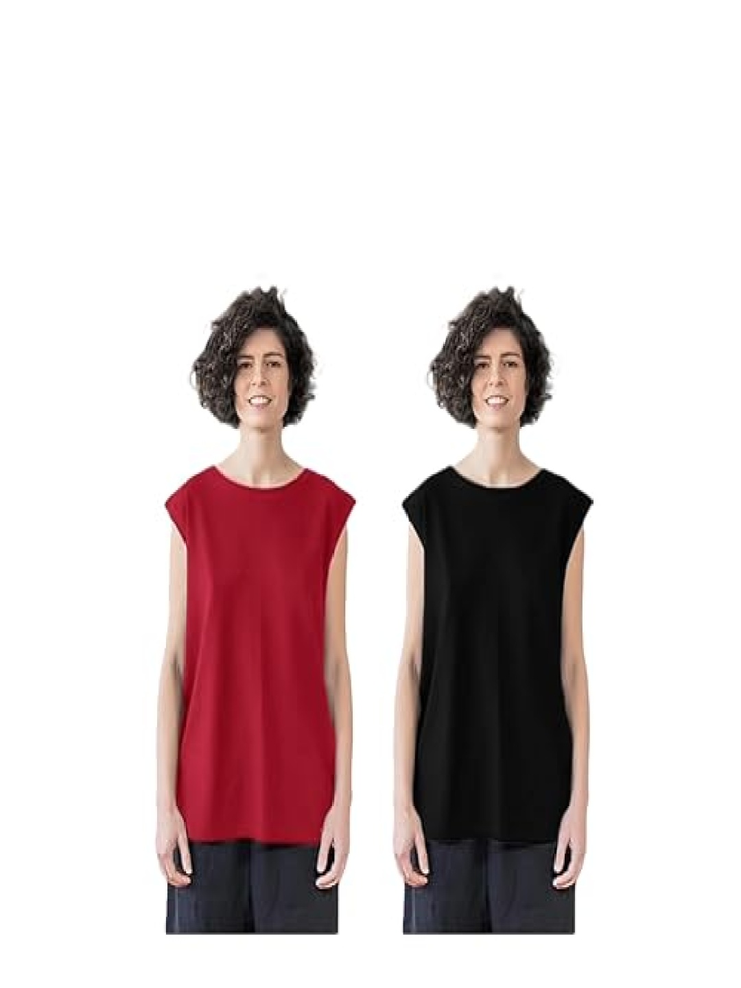 

NOTWILD Women 2 Hooded Pockets T-shirt, Red