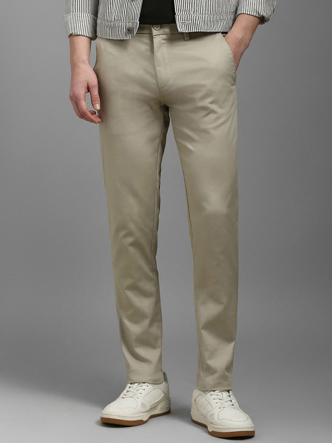 

Louis Philippe Sport Men Slim Fit Trousers, Beige