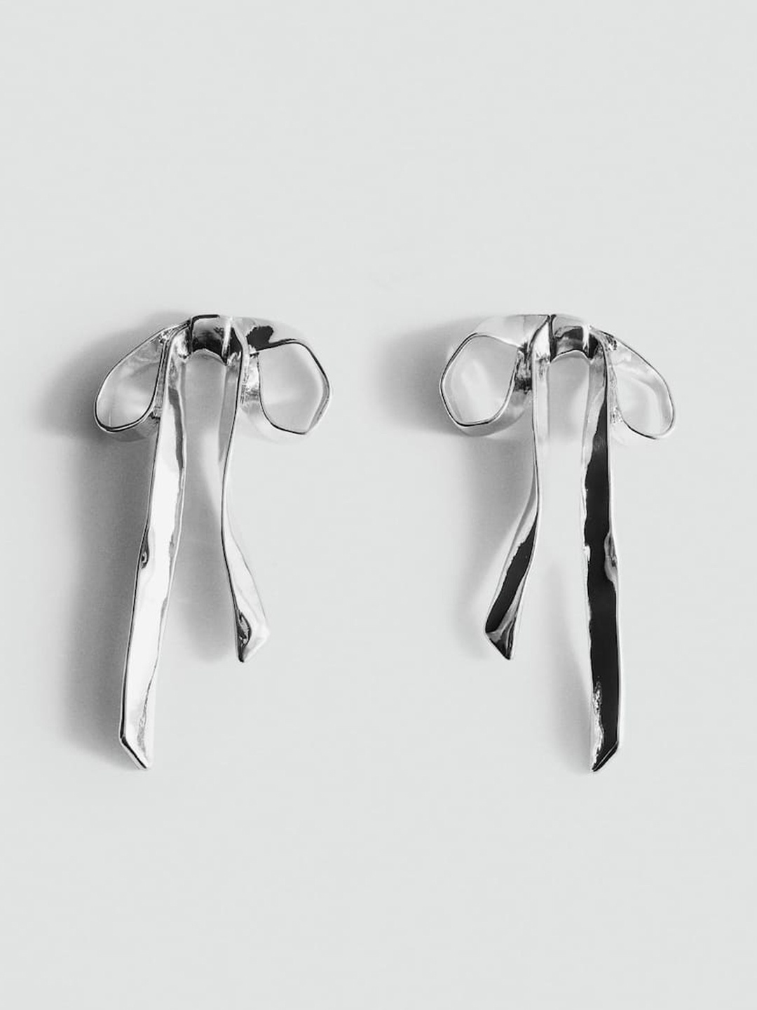 

MANGO Contemporary Drop Earrings, Silver