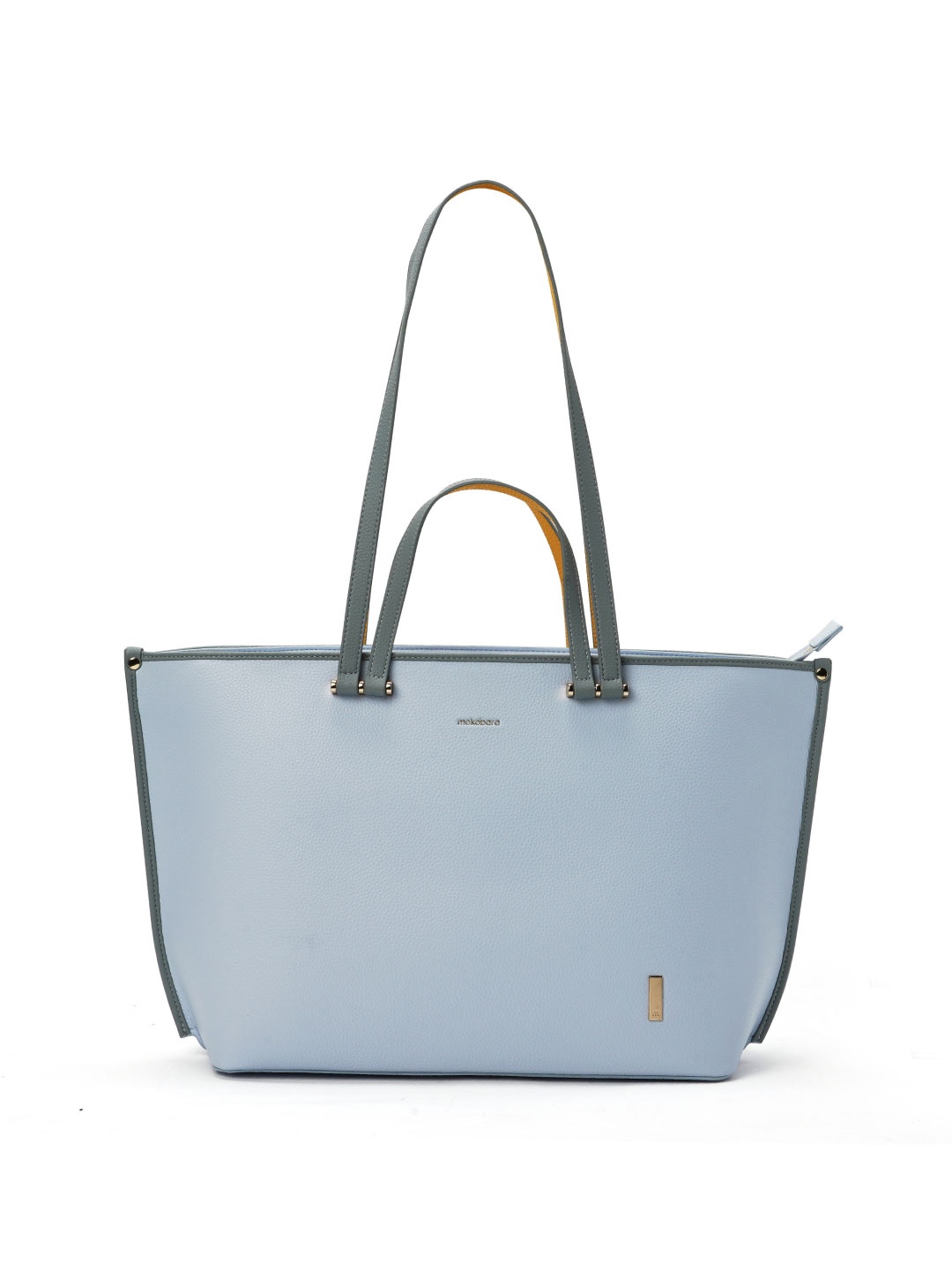 

MOKOBARA Women Solid Shopper Leather Tote Bag, Blue